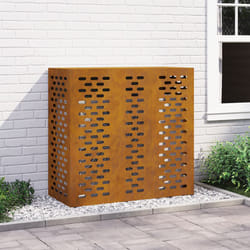 Copertura per Condizionatore d'Aria 110x50x105 cm Acciaio Invecchiato Vidaxl
