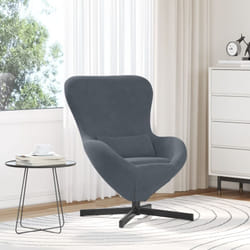 Vidaxl - Poltrona a Uovo Grigio Scuro in Velluto