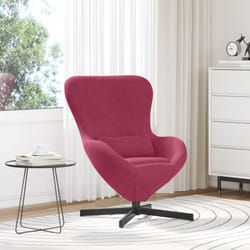 Vidaxl - Poltrona a Uovo in Velluto Rosso Vino