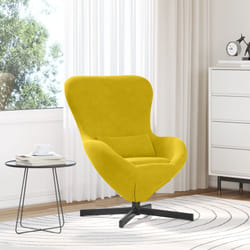 Vidaxl - Poltrona a uovo in velluto giallo