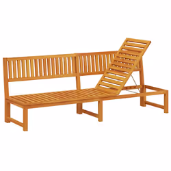 vidaXL Lettino da sole 1-persona Marrone 200 x 57 x 75cm - Vista aggiuntiva 2