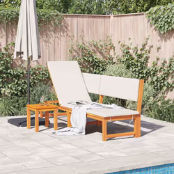 vidaXL Lettino da sole 1-persona Marrone 200 x 57 x 75cm - Vista aggiuntiva 3