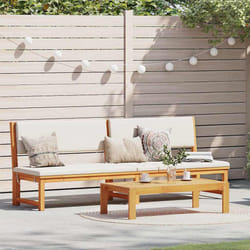 vidaXL Lettino da sole con cuscino 1-persona Marrone 200 x 57 x 75cm