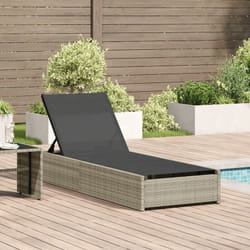 Vidaxl - Lettino prendisole Beige 60x200x27 cm Rattan Poliestere