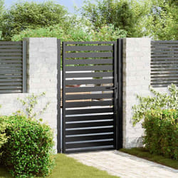 Cancello da Giardino con Serratura Nero 100x150 cm in Alluminio Vidaxl 432685