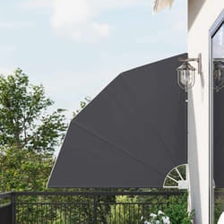 vidaXL Schermo di Privacy per Balcone Nero 140 x 140 cm Tessuto