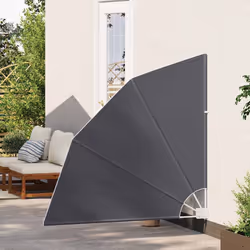 vidaXL Schermo di Privacy per Balcone Nero 140 x 140 cm Tessuto - Vista aggiuntiva 3
