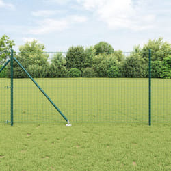 Pali per Recinzione con Punta 7 pcs Ø32 mm 160 cm Acciaio Zincato Vidaxl