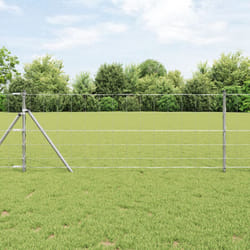 vidaXL Recinzione per Campi 0.8x10 m Acciaio Zincato