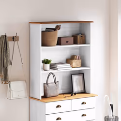 vidaXL Gabbia ASKIM Bianco 91 x 30 x 104 cm Legno di pino massello - Vista aggiuntiva 3