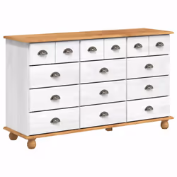 vidaXL Cassettiera con cassetto ASKIM Bianco 79 x 40 x 133.5 cm - Vista aggiuntiva 2