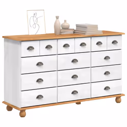 vidaXL Cassettiera con cassetto ASKIM Bianco 79 x 40 x 133.5 cm - Vista aggiuntiva 3