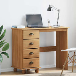 vidaXL Scrivania ASKIM Marrone 95 x 40 x 75 cm Legno di pino massello