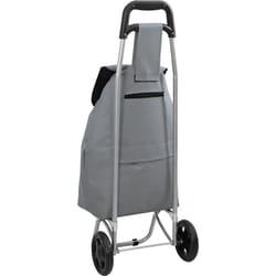 Carrello della Spesa vidaXL con Ruote Grigio 35 L