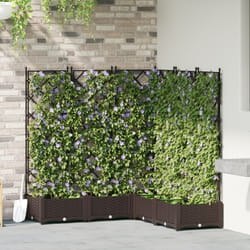 Vidaxl - Fioriera da Giardino con Trellis 5 pezzi Marrone 120x120x125,5 cm