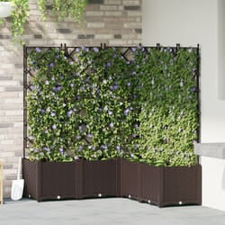 Vidaxl - Fioriera da Giardino con Trellis 5 pz Marrone 120x120x143 cm