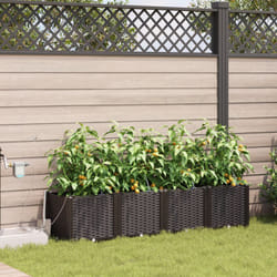 Vidaxl - Vasi da Giardino con Sistema di Irrigazione 4 pz Marrone