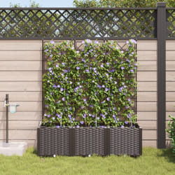 Vidaxl - pianterreno Jardini con Sistema di Irrigazione 3 pz Marrone