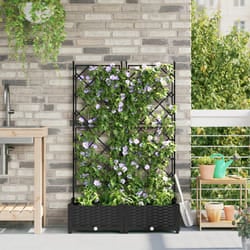 Vidaxl - Fioriera da Giardino con Trellis 2 pz Nera 80x40x125.5 cm