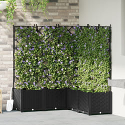 Vidaxl - Vaso da Giardino con Trellis 5 pz Nero 120x120x143 cm