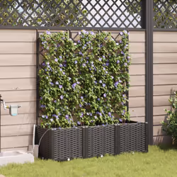 Questo set di fioriere da giardino è un must per chi ama giardinare, unendo funzionalità e stile moderno. Le fioriere rettang ...