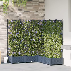 Questo vaso da giardino vidaXL con trellis è un pezzo elegante e pratico per chi ama il giardinaggio interno ed esterno. Il d ...
