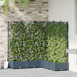 Vidaxl - Vaso da Giardino con Trellis 5 pz Grigio 120x120x125.5 cm