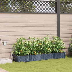 Vidaxl - Fioriere da Giardino con Sistema di Irrigazione 4 pz Grigio