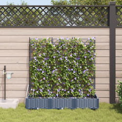 Vidaxl - Vasi da Giardino con Sistema di Irrigazione 3 pcs Grigio