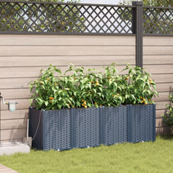 Vidaxl - Vasi da Giardino con Sistema di Irrigazione 4 pezzi Grigio