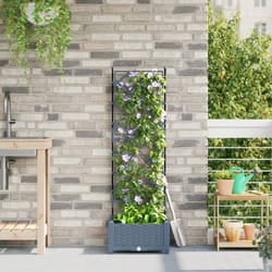 Vidaxl - Fioriera da Giardino con Trellis Grigio Chiaro 40x40x125.5 cm