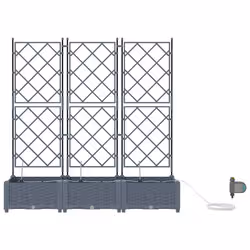 VidaXL 42002898 fioriera Acciaio Grigio chiaro - Vista aggiuntiva 6