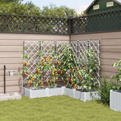 Vidaxl - Vasi da Giardino con Sistema di Irrigazione 5 pz Bianco