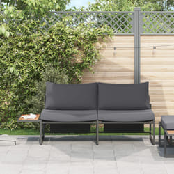 Vidaxl - Divano da giardino a 2 posti con cuscini antracite