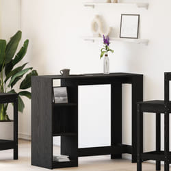 Vidaxl - Tavolo da bar con ripiano Nero Rovere 102,5x46x103,5 cm Legno ingegnerizzato