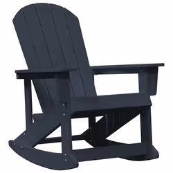 vidaXL Poltrona a dondolo Adirondack Navy 73.5 x 92 x 90cm HDPE - Vista aggiuntiva 2