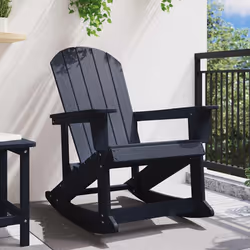 vidaXL Poltrona a dondolo Adirondack Navy 73.5 x 92 x 90cm HDPE - Vista aggiuntiva 3