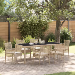 Questo Set di Tavoli da Pranzo Rettangolare per Esterni è il pezzo centrale ideale per il tuo giardino o patio, unendo stile ...