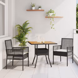 Questo set da tavolo e sedie per esterni ha un design moderno che è super pratico, ideale per piccole riunioni nel tuo giardi ...
