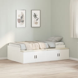 Letto con contenitore Bianco 90x190 cm Vidaxl