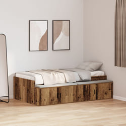 Vidaxl - Struttura Letto Contenitore Legno Invecchiato 75x190 cm