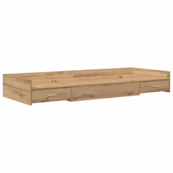 vidaXL Struttura letto con contenitore Rovere artigianale 90 x 200 cm - Vista aggiuntiva 2