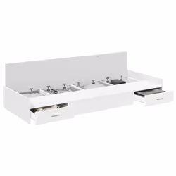 vidaXL Struttura letto con contenitore con testiera Bianco 80 x 200 cm - Vista aggiuntiva 3
