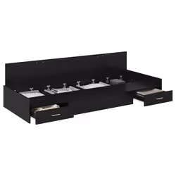 vidaXL Struttura letto con contenitore Rovere Nero 80 x 200 cm - Vista aggiuntiva 3
