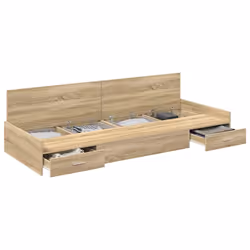 vidaXL Struttura letto con contenitore Rovere Sonoma 80 x 200 cm - Vista aggiuntiva 3