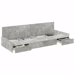 vidaXL Struttura letto con contenitore Grigio cemento 80 x 200 cm - Vista aggiuntiva 3