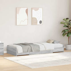 vidaXL Struttura letto con contenitore Grigio Sonoma 80 x 200 cm