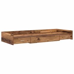 vidaXL Struttura letto con contenitore Legno vecchio 80 x 200 cm - Vista aggiuntiva 2