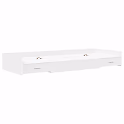 vidaXL Struttura letto con contenitore con testiera Bianco 75 x 190 cm - Vista aggiuntiva 2