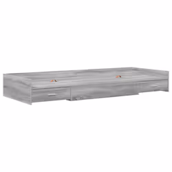 vidaXL Struttura letto con contenitore Grigio Sonoma 75 x 190 cm - Vista aggiuntiva 2